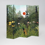 VIRGIN FOREST WITH SUNSET Decorative 5-Panel Room Divider