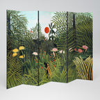 VIRGIN FOREST WITH SUNSET Biombo Decorativo de 6 Painéis