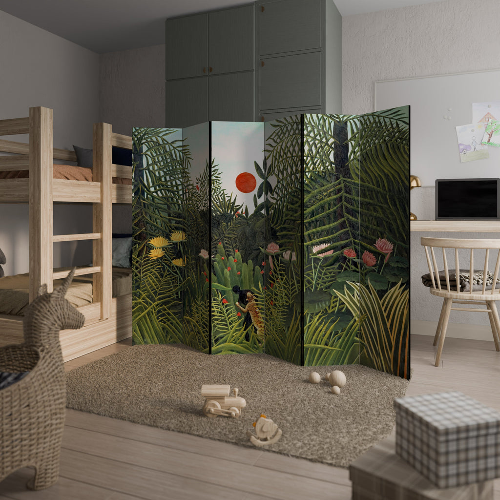 VIRGIN FOREST WITH SUNSET Biombo Decorativo de 6 Painéis