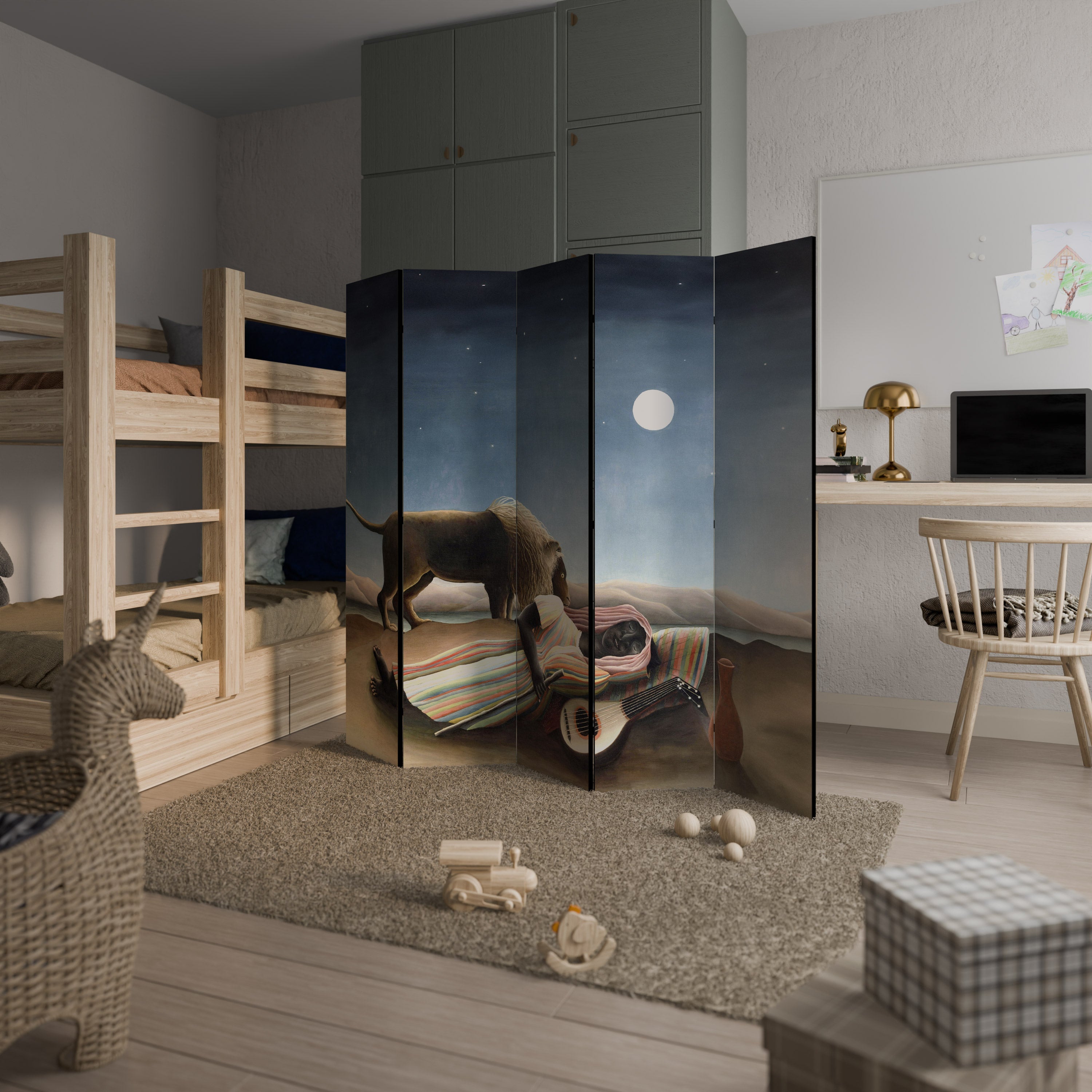 THE SLEEPING GYPSY Decorative 5-Panel Room Divider