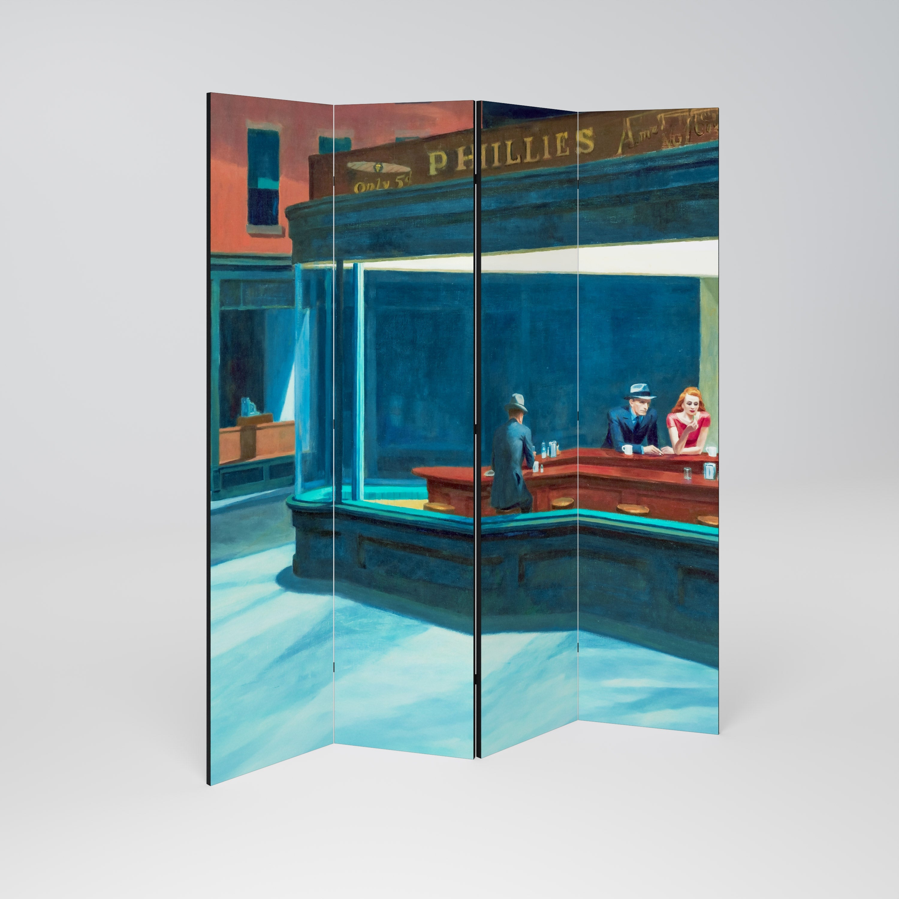 NIGHTHAWKS Decorative 4-Panel Room Divider