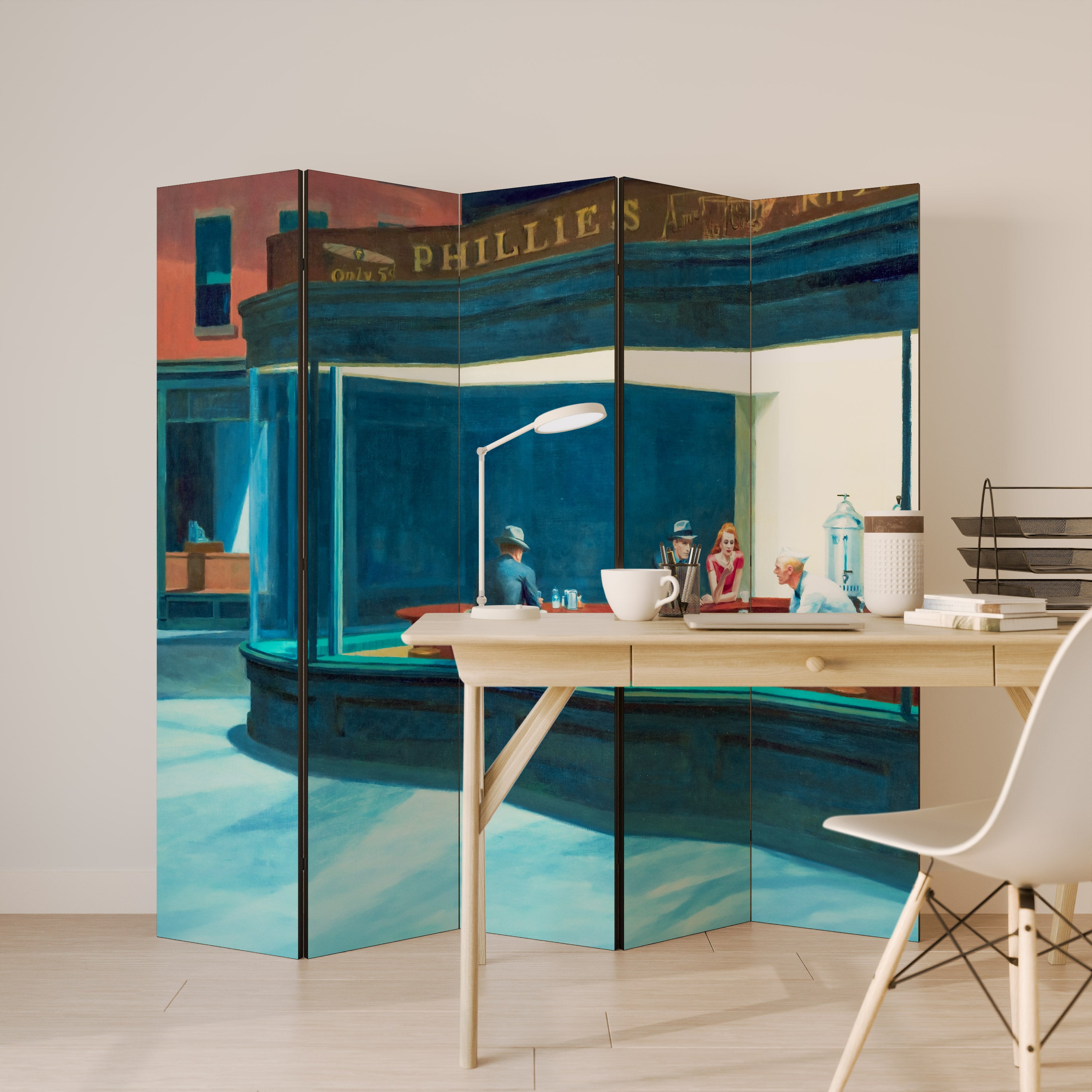 NIGHTHAWKS 5-Panel Room Divider