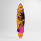 HER WITH A PEARL Painel Decorativo Prancha de Surf