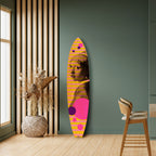 HER WITH A PEARL Painel Decorativo Prancha de Surf