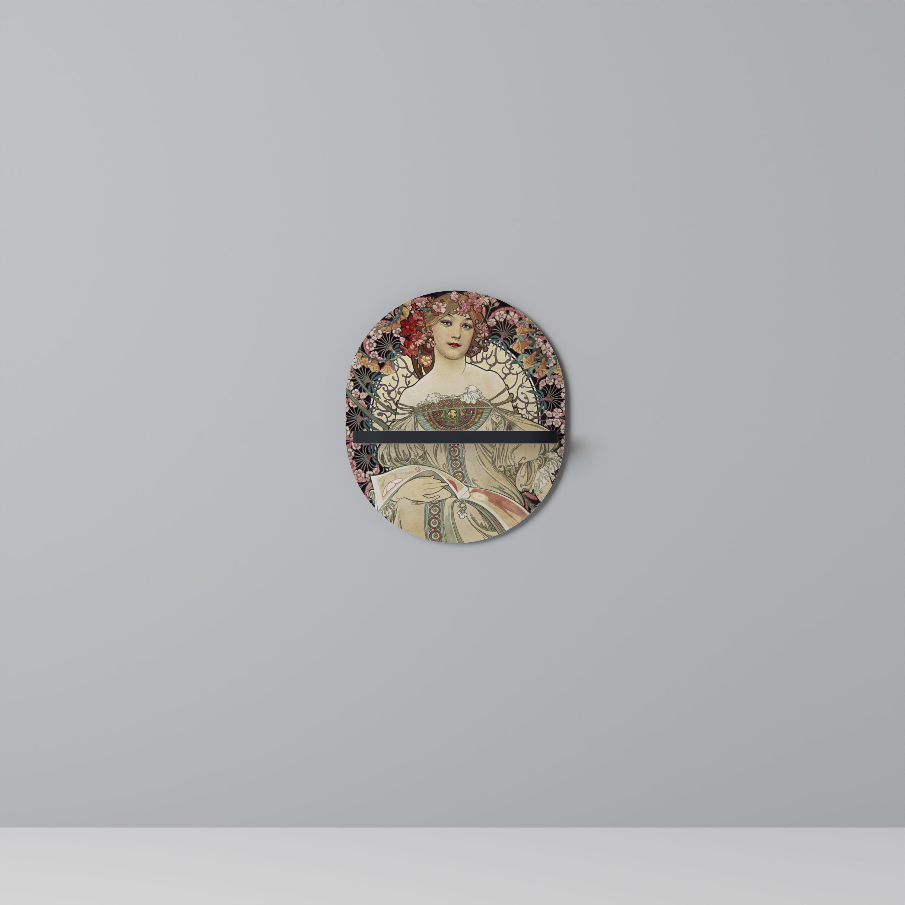 CHAMPENOIS IMPRIMEUR Prateleira Oval Decorativa em Acabamento Preto