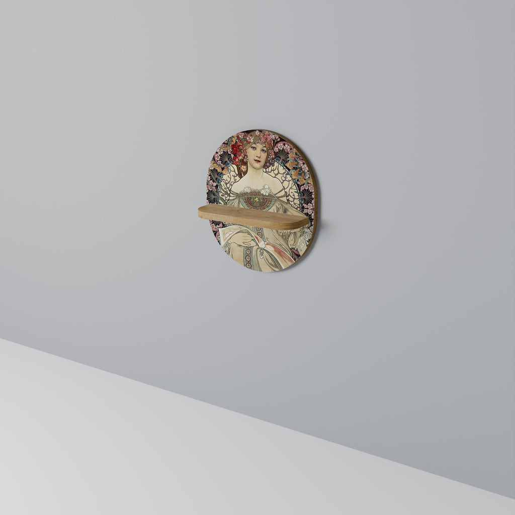 CHAMPENOIS IMPRIMEUR Prateleira Oval Decorativa em Efeito Carvalho