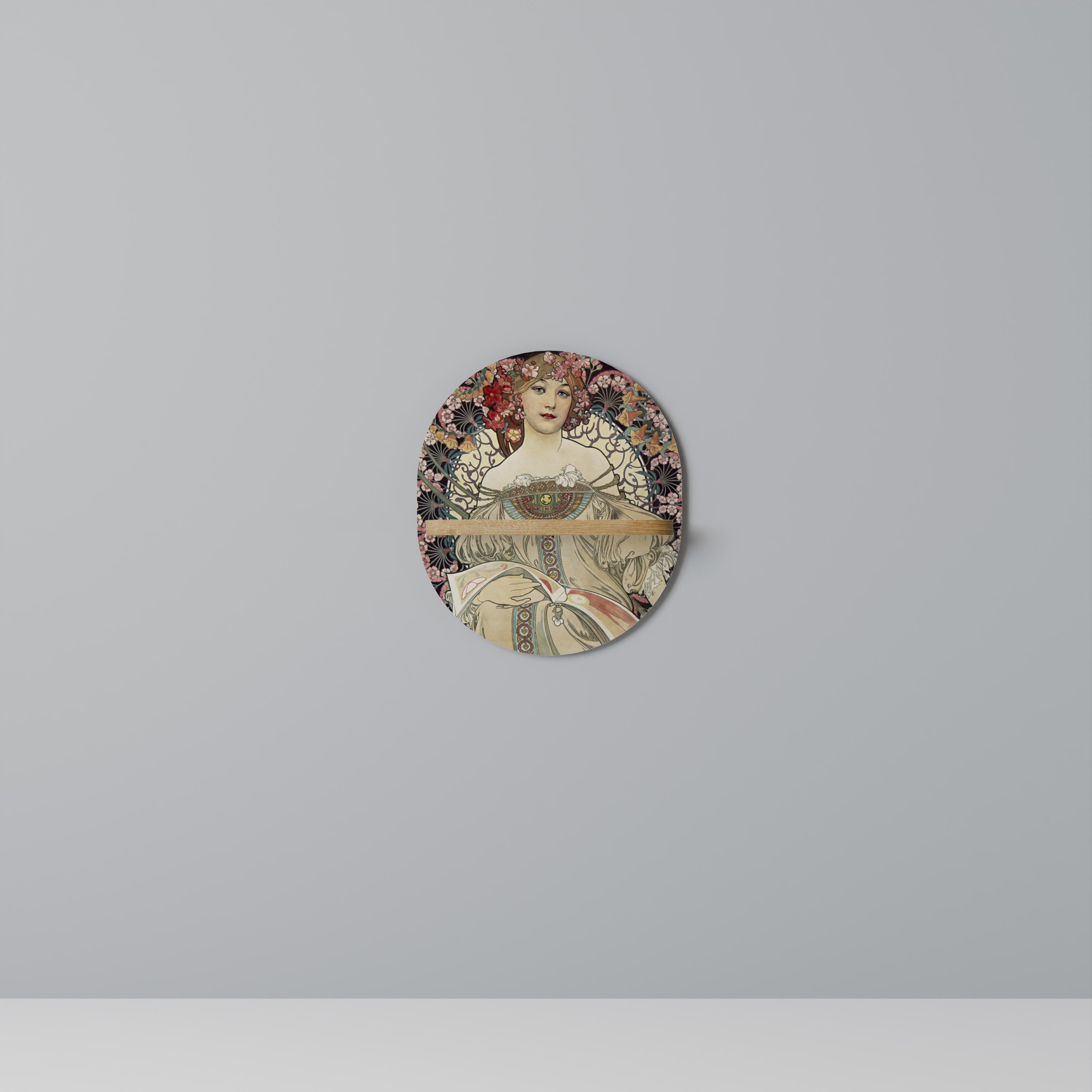 CHAMPENOIS IMPRIMEUR Prateleira Oval Decorativa em Efeito Carvalho