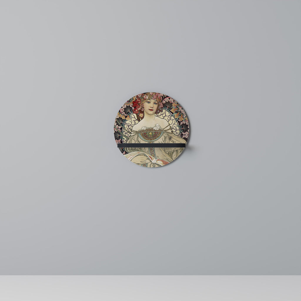 CHAMPENOIS IMPRIMEUR Round Art Shelf In Black Finish