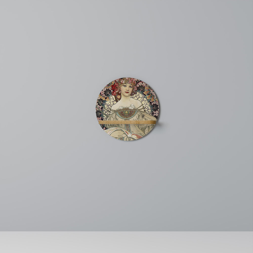 CHAMPENOIS IMPRIMEUR Prateleira Redonda Decorativa em Efeito Carvalho