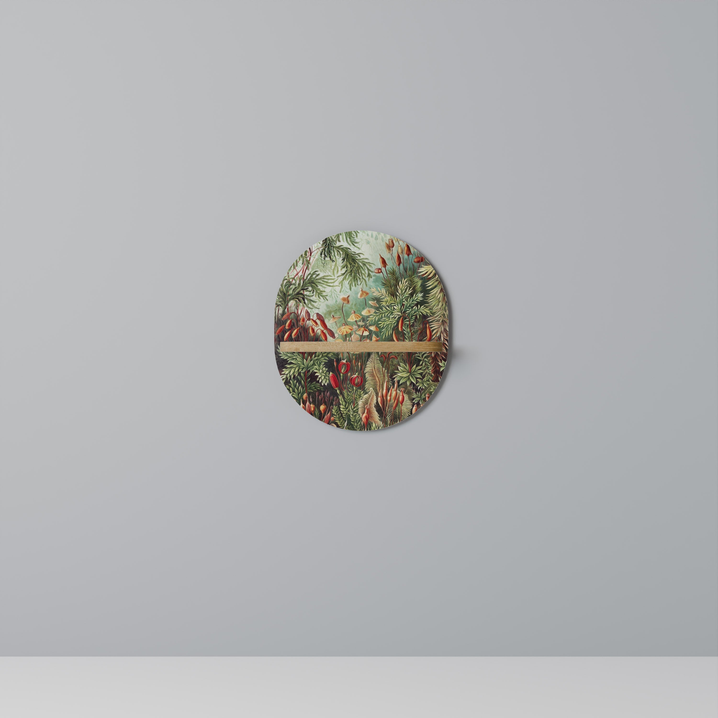 MUSCINAE LAUBMOOSE Prateleira Oval Decorativa em Efeito Carvalho