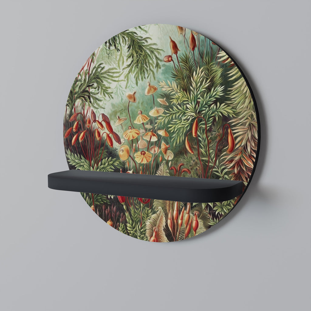 MUSCINAE LAUBMOOSE Prateleira Redonda Decorativa em Acabamento Preto