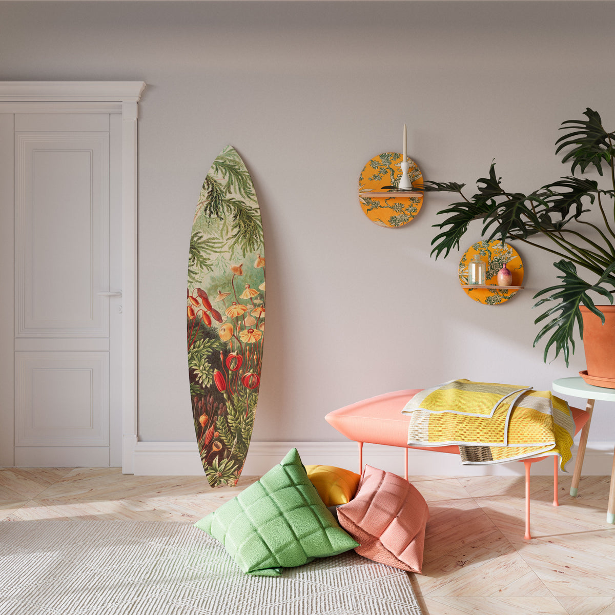 MUSCINAE LAUBMOOSE Painel Decorativo Prancha de Surf