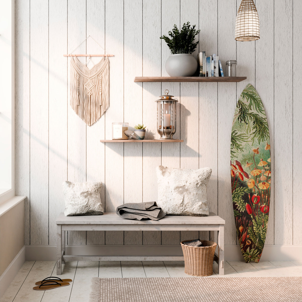 MUSCINAE LAUBMOOSE Painel Decorativo Prancha de Surf