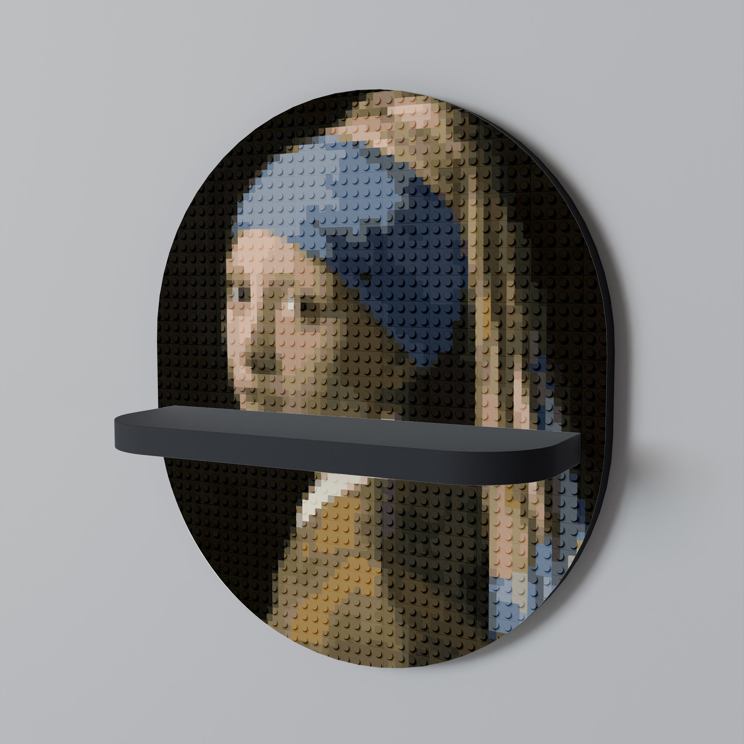 STRUCTURAL MASTERPIECE Prateleira Oval Decorativa em Acabamento Preto