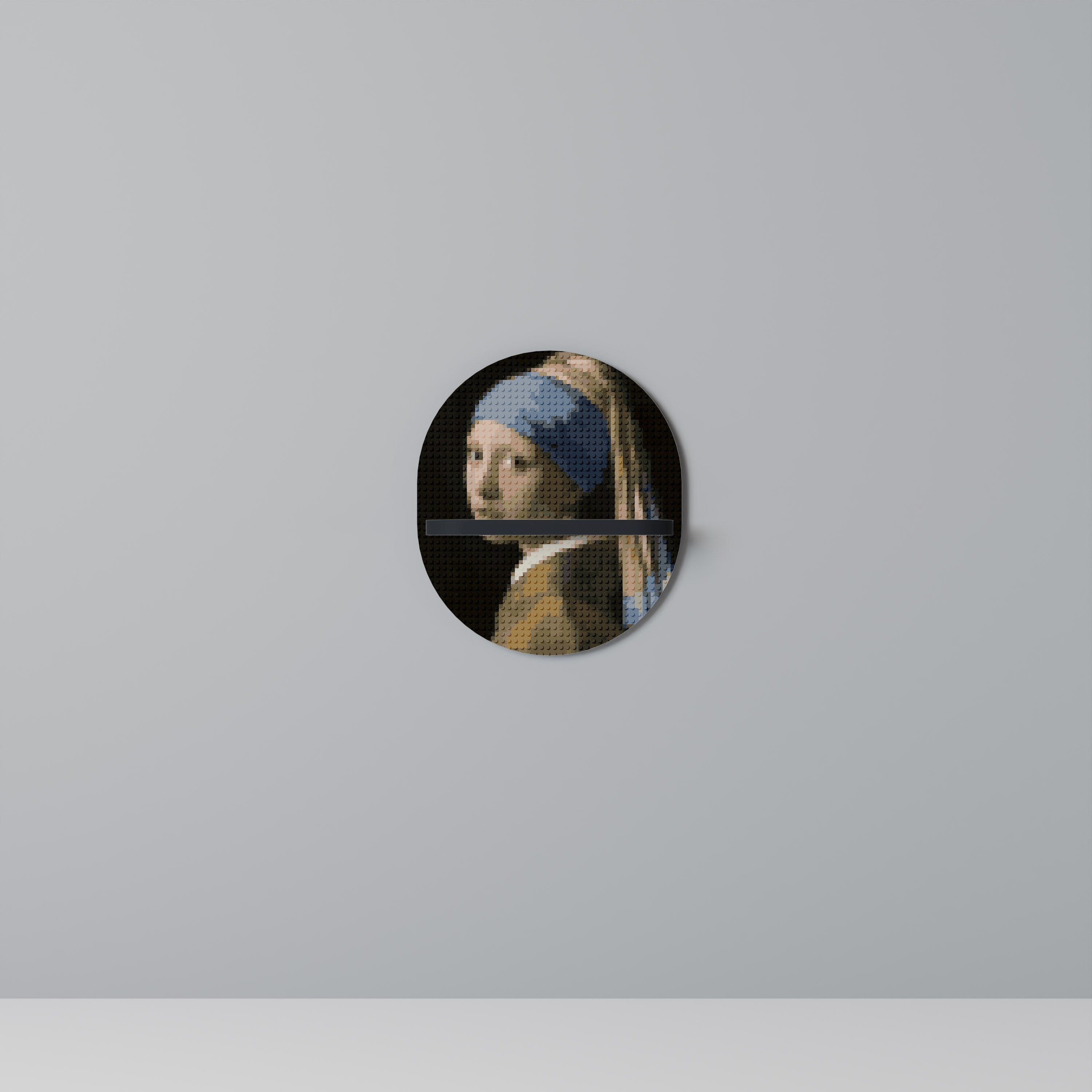 STRUCTURAL MASTERPIECE Prateleira Oval Decorativa em Acabamento Preto