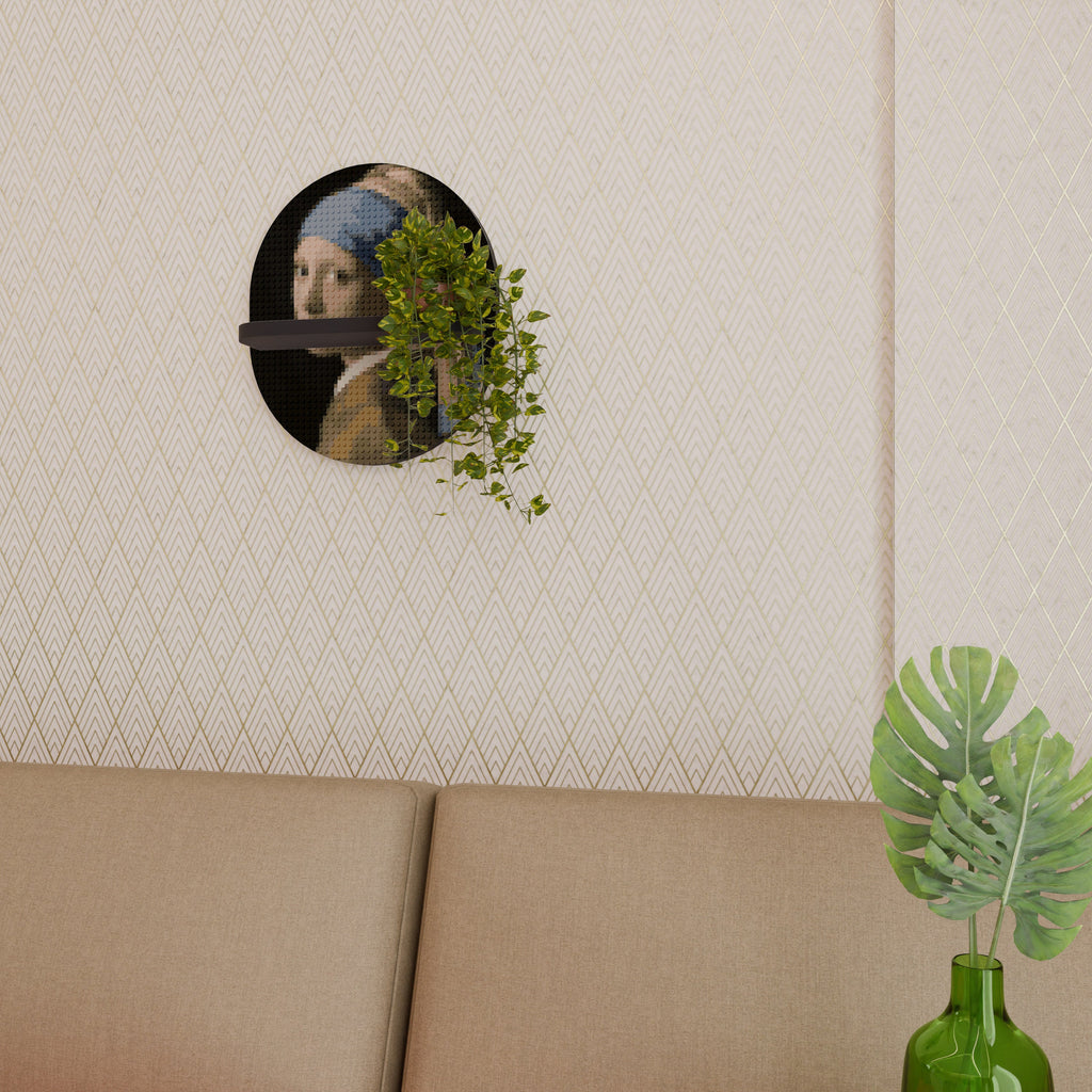 STRUCTURAL MASTERPIECE Prateleira Oval Decorativa em Acabamento Preto