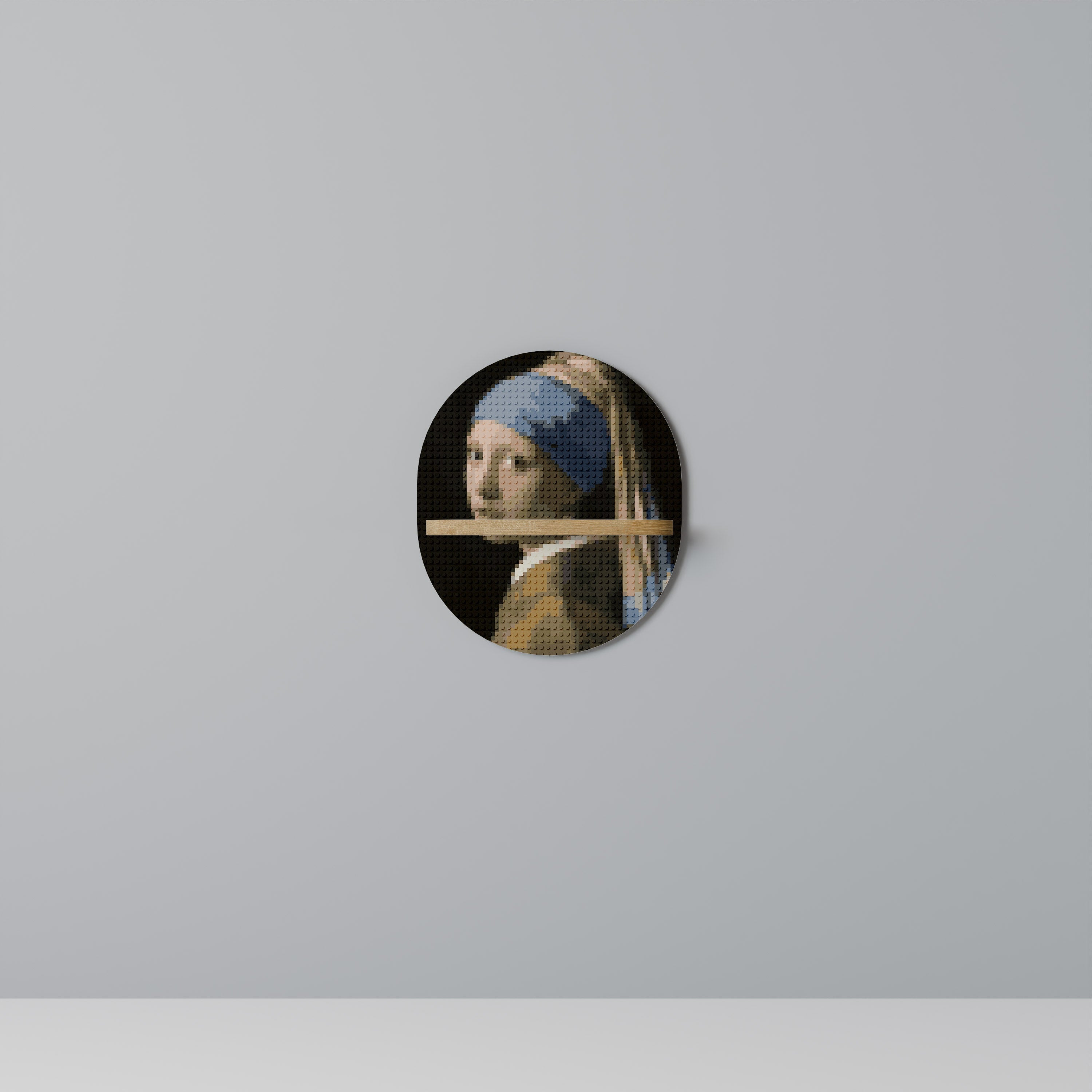 STRUCTURAL MASTERPIECE Prateleira Oval Decorativa em Efeito Carvalho