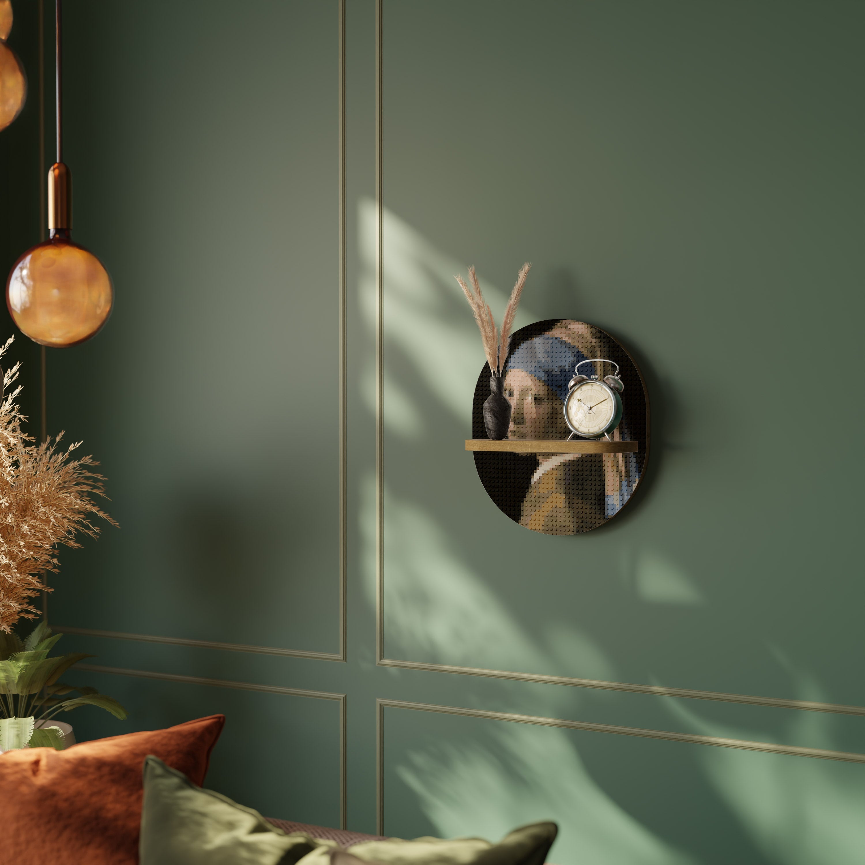 STRUCTURAL MASTERPIECE Prateleira Oval Decorativa em Efeito Carvalho