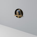 STRUCTURAL MASTERPIECE Prateleira Redonda Decorativa em Efeito Carvalho