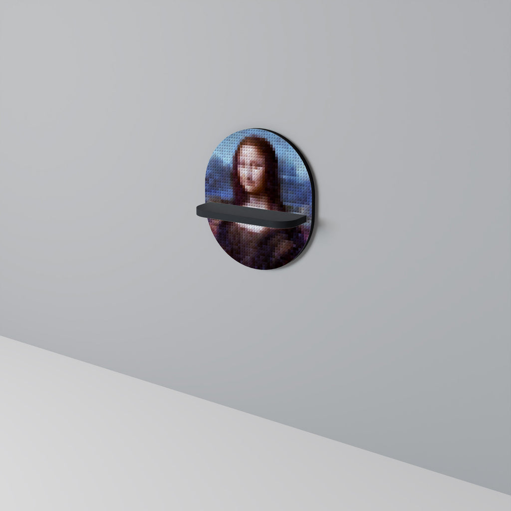 CONSTRUCTIVE ART Prateleira Oval Decorativa em Acabamento Preto