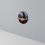 CONSTRUCTIVE ART Prateleira Oval Decorativa em Efeito Carvalho