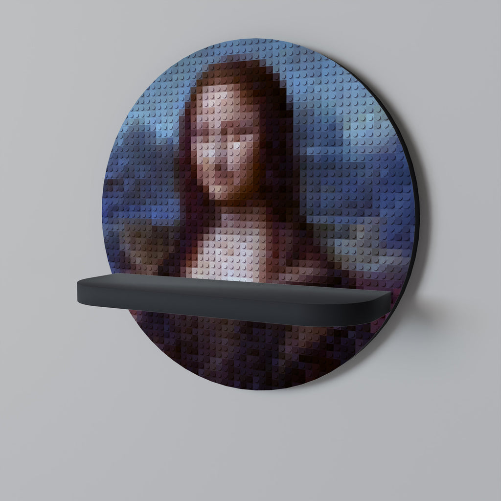 CONSTRUCTIVE ART Prateleira Redonda Decorativa em Acabamento Preto