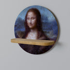 CONSTRUCTIVE ART Prateleira Redonda Decorativa em Efeito Carvalho