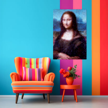 CONSTRUCTIVE ART Quadro em tela vertical