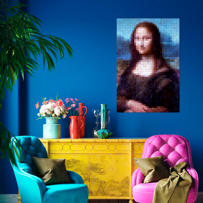 CONSTRUCTIVE ART Quadro em tela vertical