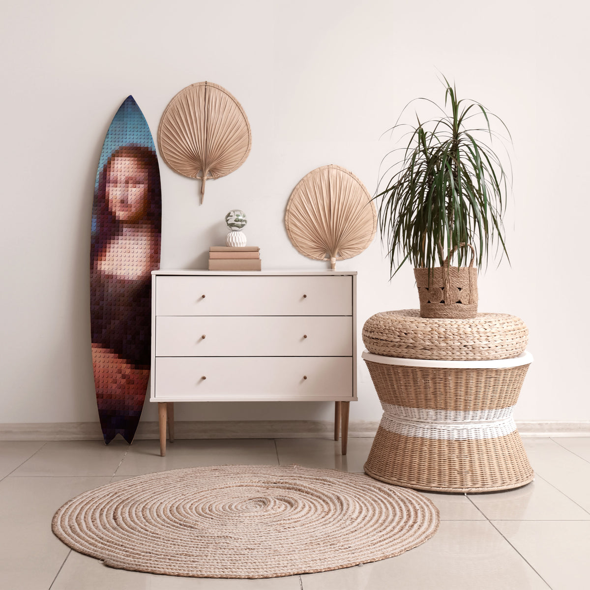 CONSTRUCTIVE ART Painel Decorativo Prancha de Surf