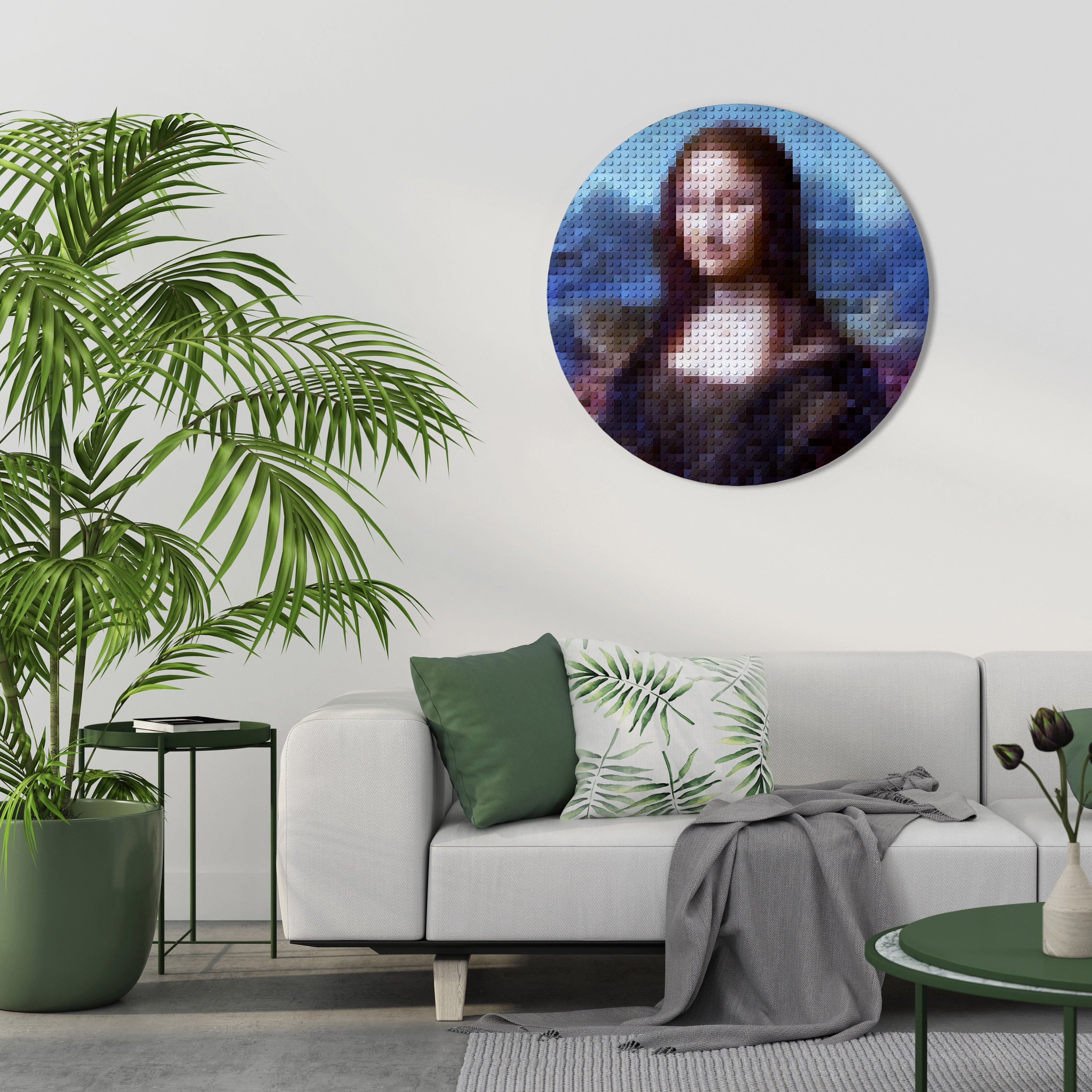 CONSTRUCTIVE ART Quadro Redondo Decorativo