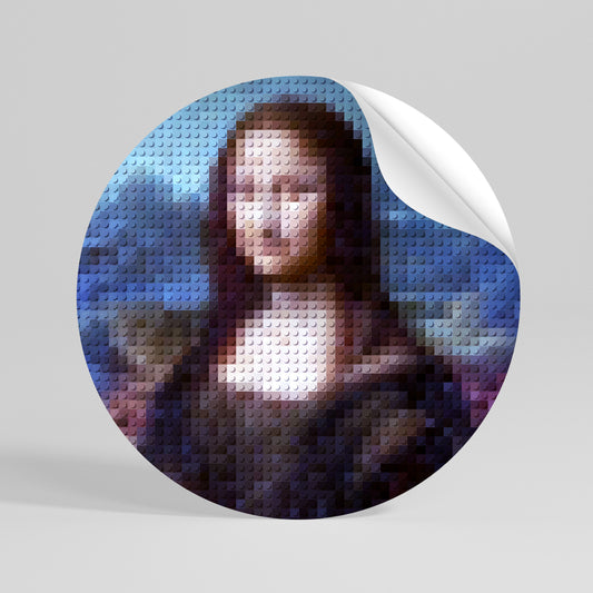 CONSTRUCTIVE ART Peel and Stick Round Sticker