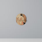WOMAN, CAT AND EXTRA BROWN Prateleira Oval Decorativa em Efeito Carvalho