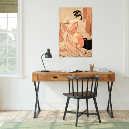 WOMAN, CAT AND EXTRA BROWN Quadro em tela vertical