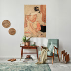 WOMAN, CAT AND EXTRA BROWN Peel and Stick Vertical Poster