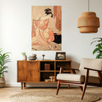 WOMAN, CAT AND EXTRA BROWN Peel and Stick Vertical Poster