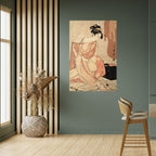 WOMAN, CAT AND EXTRA BROWN Peel and Stick Vertical Poster