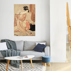 WOMAN, CAT AND EXTRA BROWN Peel and Stick Vertical Poster