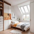 WOMAN, CAT AND EXTRA BROWN Peel and Stick Horizontal Poster