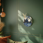 JAPANESE WOMAN Prateleira Oval Decorativa em Acabamento Preto