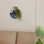 JAPANESE WOMAN Prateleira Oval Decorativa em Acabamento Preto