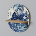 JAPANESE WOMAN Prateleira Oval Decorativa em Efeito Carvalho