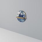 JAPANESE WOMAN Prateleira Oval Decorativa em Efeito Carvalho