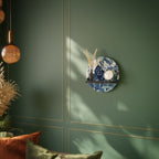 JAPANESE WOMAN Prateleira Redonda Decorativa em Acabamento Preto