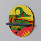 EXPRESSIVE AVANYU Prateleira Oval Decorativa em Acabamento Preto