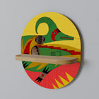 EXPRESSIVE AVANYU Prateleira Oval Decorativa em Efeito Carvalho