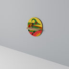 EXPRESSIVE AVANYU Prateleira Oval Decorativa em Efeito Carvalho