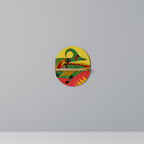 EXPRESSIVE AVANYU Prateleira Oval Decorativa em Efeito Carvalho