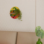 EXPRESSIVE AVANYU Prateleira Oval Decorativa em Efeito Carvalho