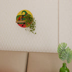 EXPRESSIVE AVANYU Prateleira Redonda Decorativa em Efeito Carvalho